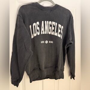 Anine Bing Los Angeles Sweatshirt Black S Small